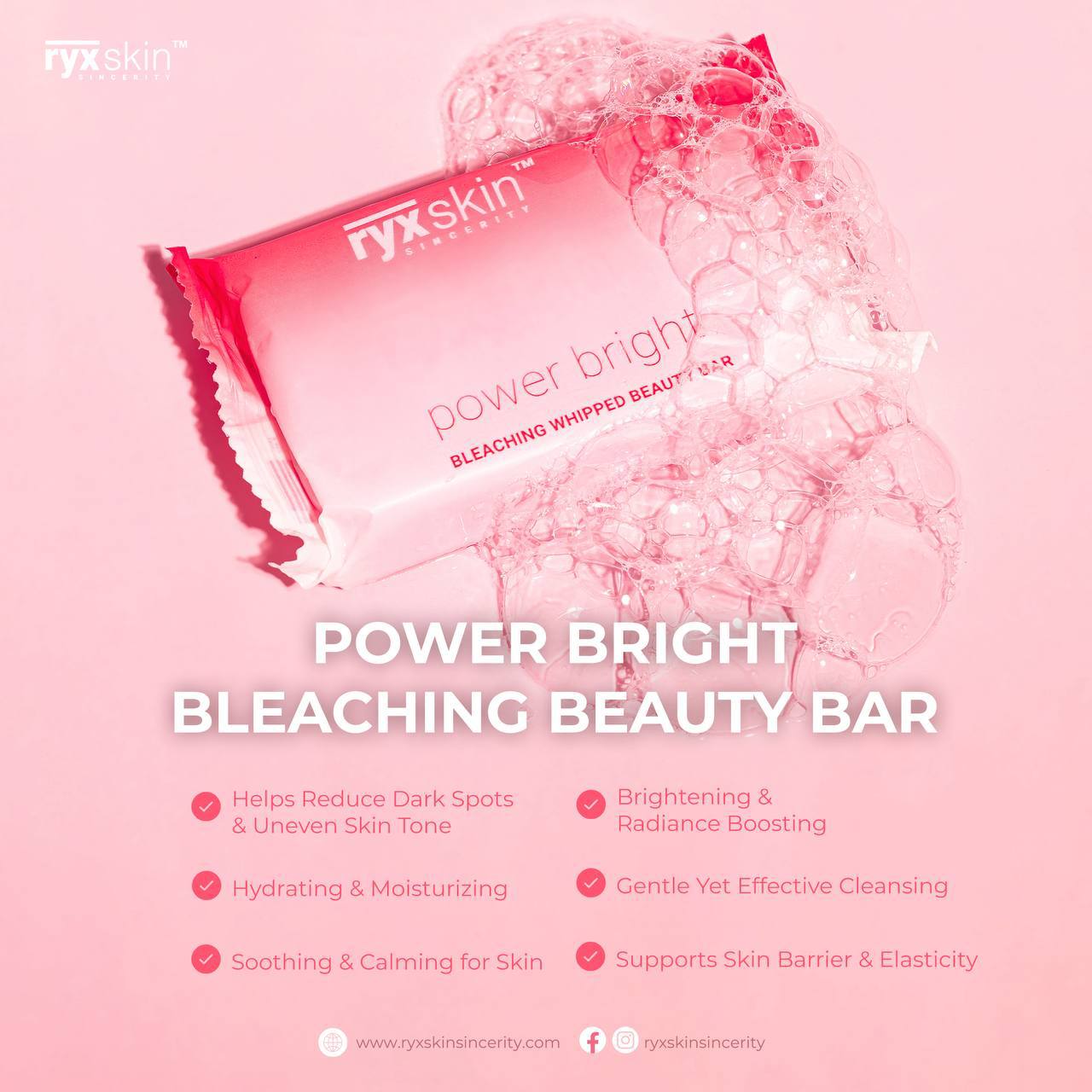 RyxSkin Power Bright Bleaching Whipped Beauty Bar