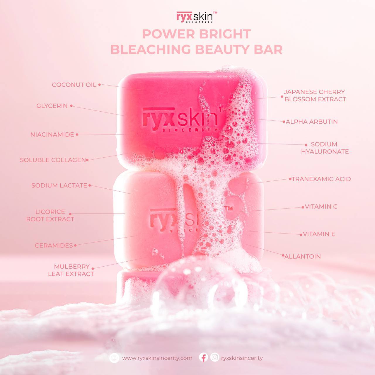 RyxSkin Power Bright Bleaching Whipped Beauty Bar